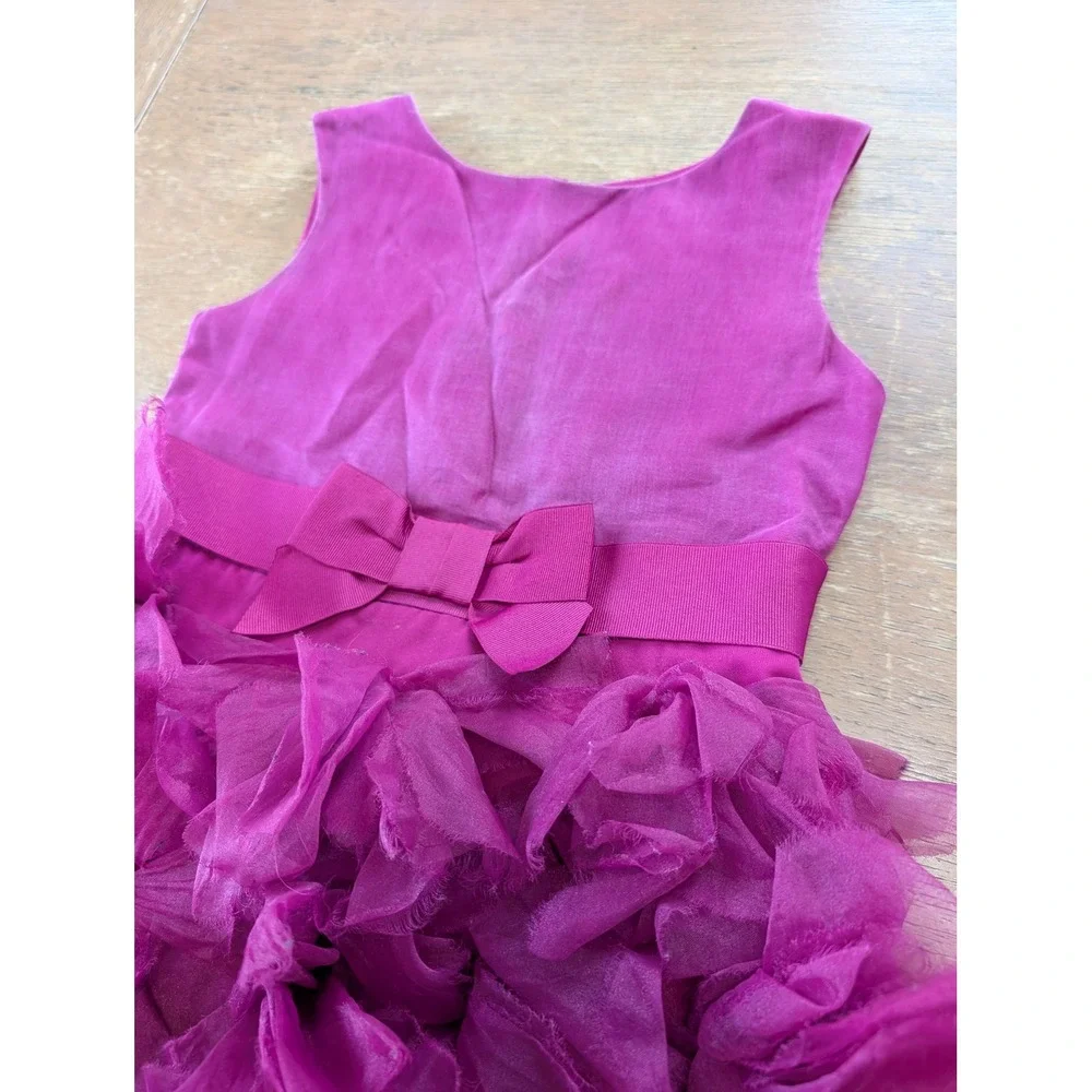 Marchesa for Target Neiman Marcus Kids Magenta Silk Tulle Petal Dress Small Pink